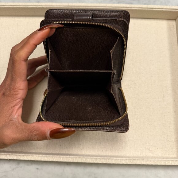 Louis Vuitton Damier Ebene Canvas Compact Zip Wallet - Picture 6 of 7